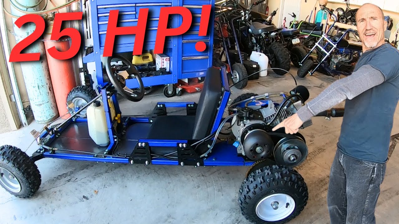 Bolt-together go-kart gets big power and this happened...