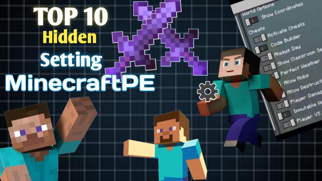 Top 10 Hidden Settings in Minecraft PE 😍[#minecrafttech]