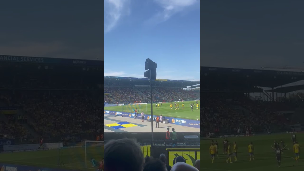 Jan Gyamerah (Elversberg) mit der 1:2-F&uuml;hrung in Braunschweig #bundesliga #fans #football