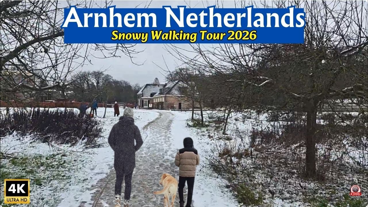❄️Snowy Walk in Beautiful Arnhem Netherlands | Winter Wonderland 4K