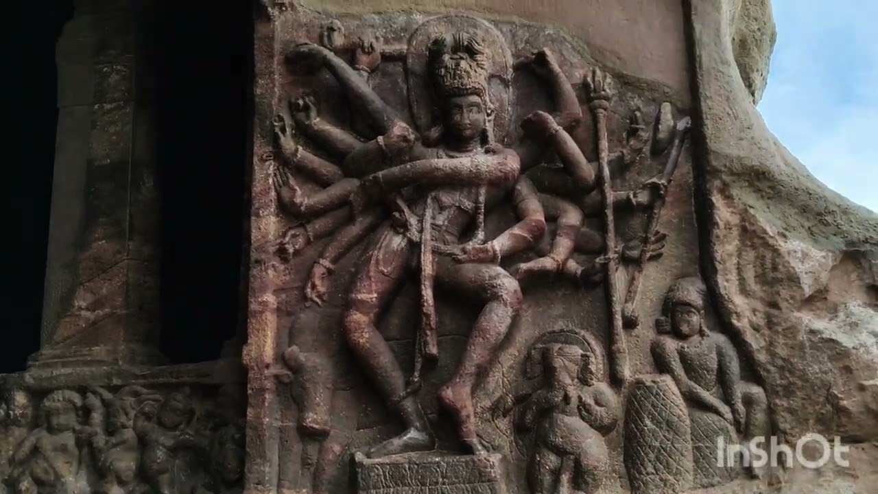 /Badami cave temple/ 6th century red stone caves in karnataka/super architecture/