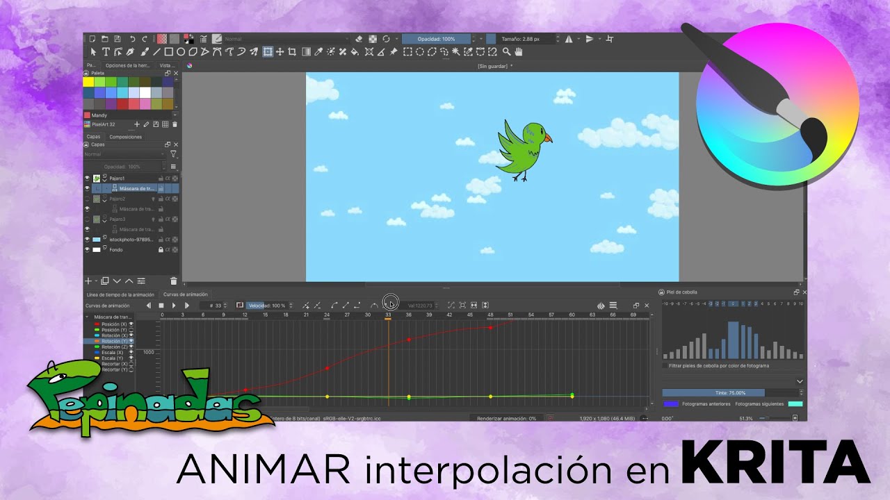 Como ANIMAR en KRITA con interpolación y cámaras - (Animación pt. 2)