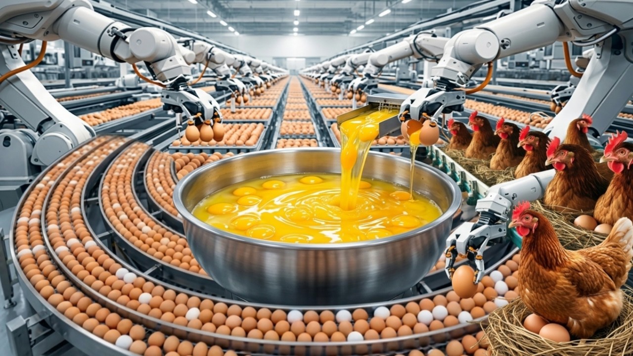 How Chickens Farm Make Million Eggs | Inside the Largest Egg Processing Plant | How Eggs Proceesed
