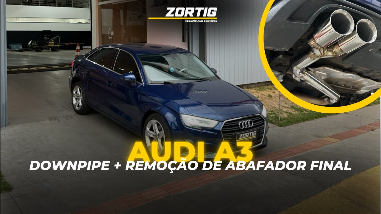 AUDI A3 1.4 COM DOWNPIPE E SEM O ABAFADOR FINAL + PONTEIRAS /// PROJETO TOP