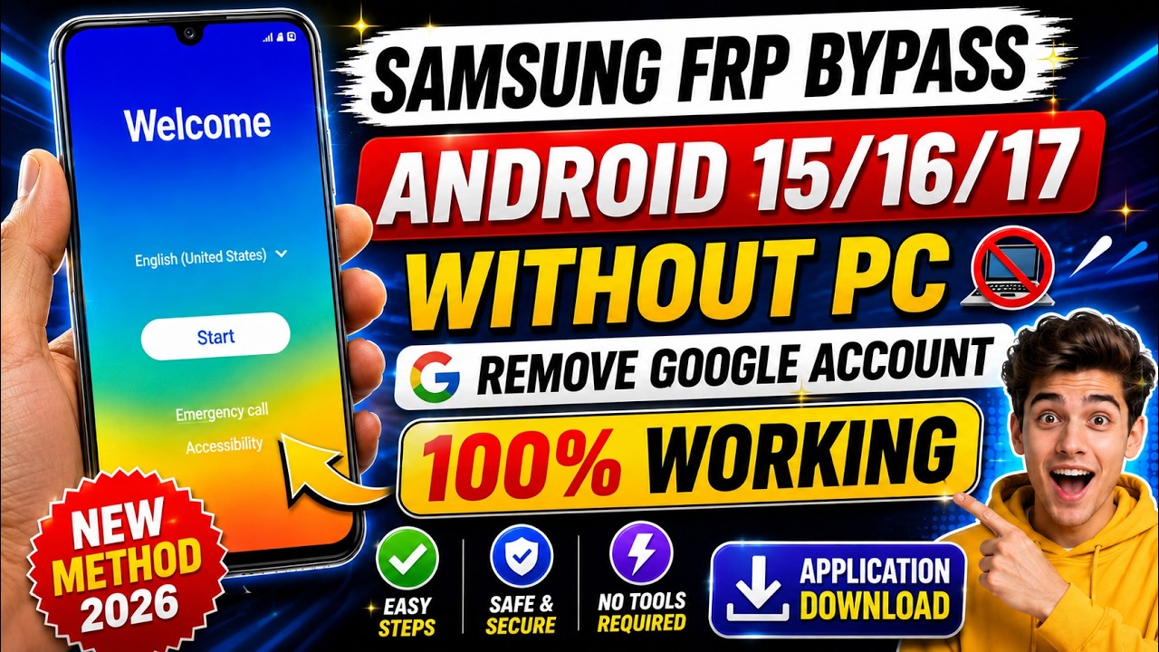Samsung Frp Bypass 2026 Android 15/16 || Samsung A05/A06/A17/A15/A14/A16 FRP Unlock - No PC Required