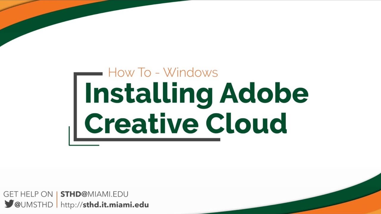 Install Adobe Creative Cloud for Windows Devices