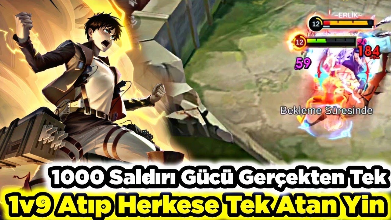1v9 Atıp Gerçekten Tek Atan 1000 Saldırı Gücü Yin Önüne Kim Çıksa 1 Vuruş İle Kesiyor Mobile Legends