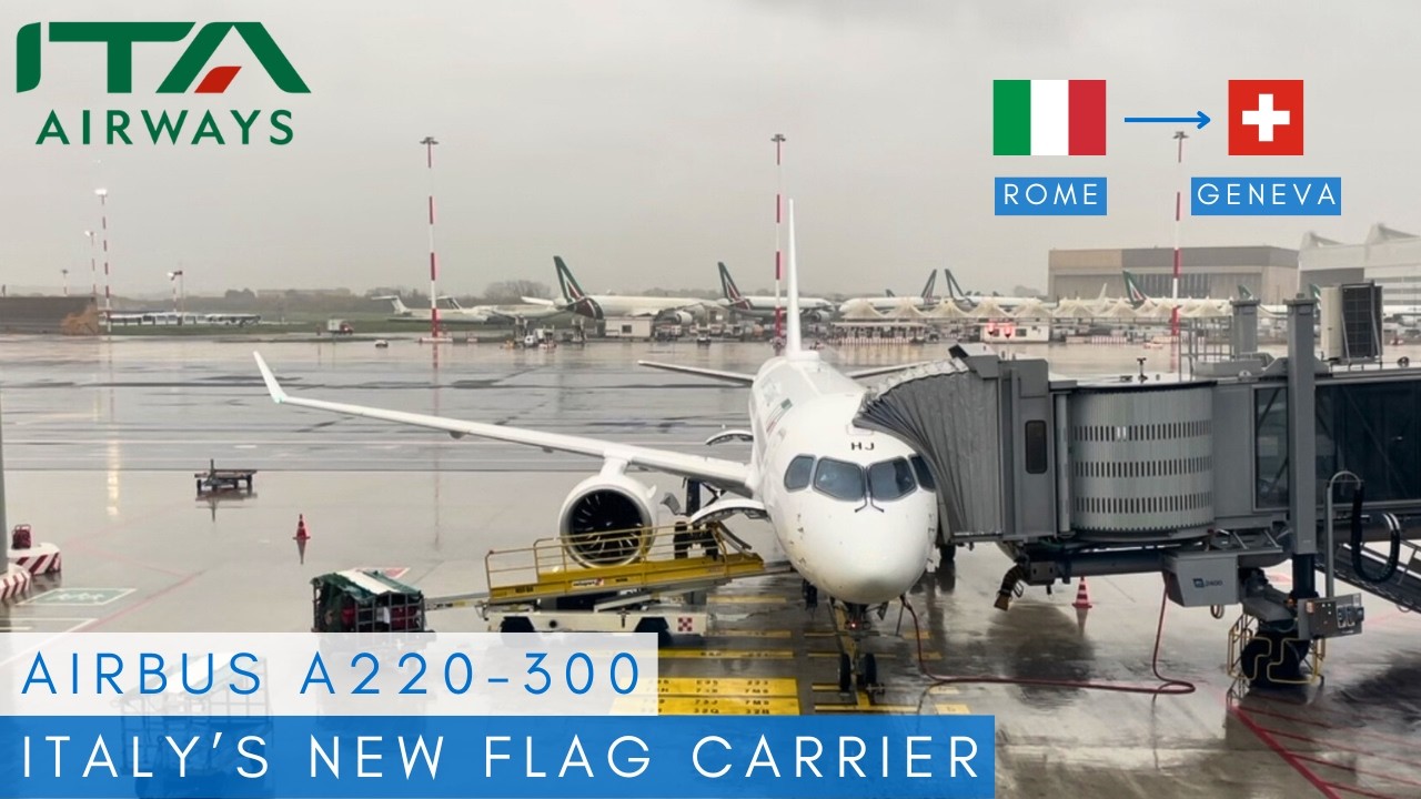 ITA AIRWAYS A220 ECONOMY REVIEW | ROME - GENEVA