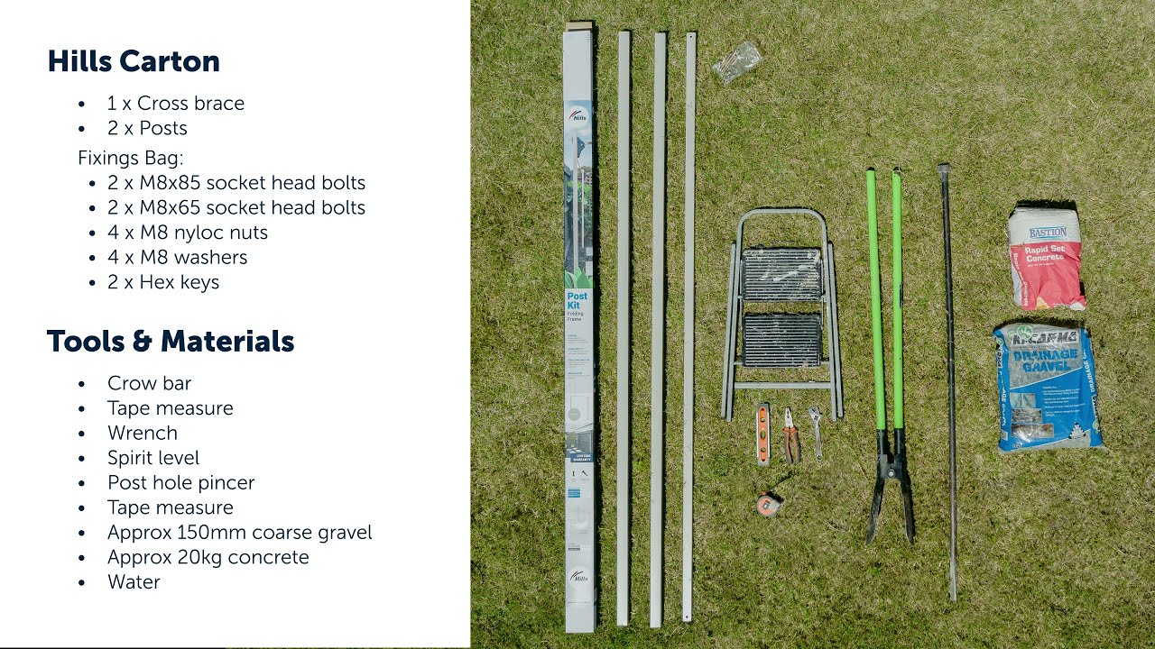 Hills Folding Frame Post Kit - Installation Video