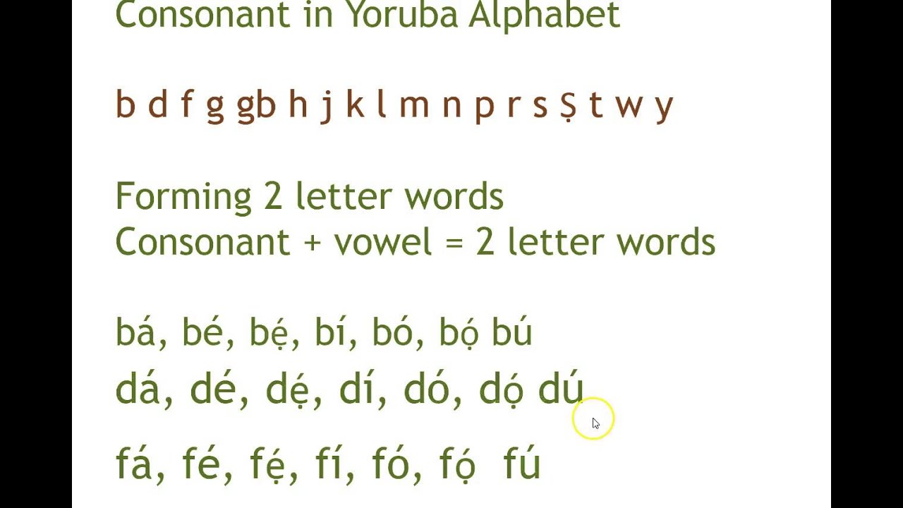 Yoruba Phonics part 2