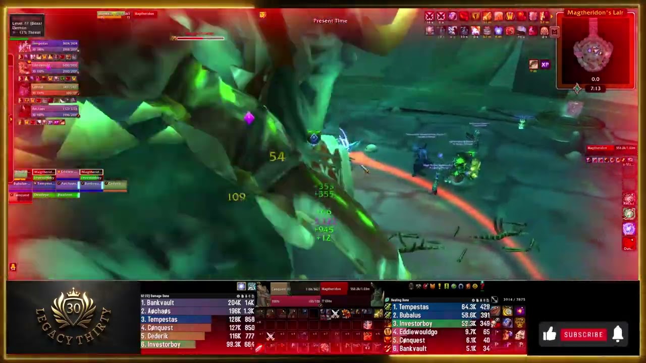 Lvl 30 Guild vs Magtheridon's Lair Hardcore (Ilvl 35 Gear Only)