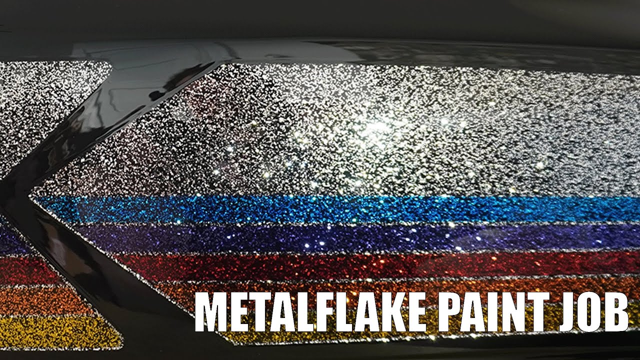Spraying Metalflake and Candy Paint - Kawasaki with Kodak Inspired Art - The Kodakasaki Paint Job
