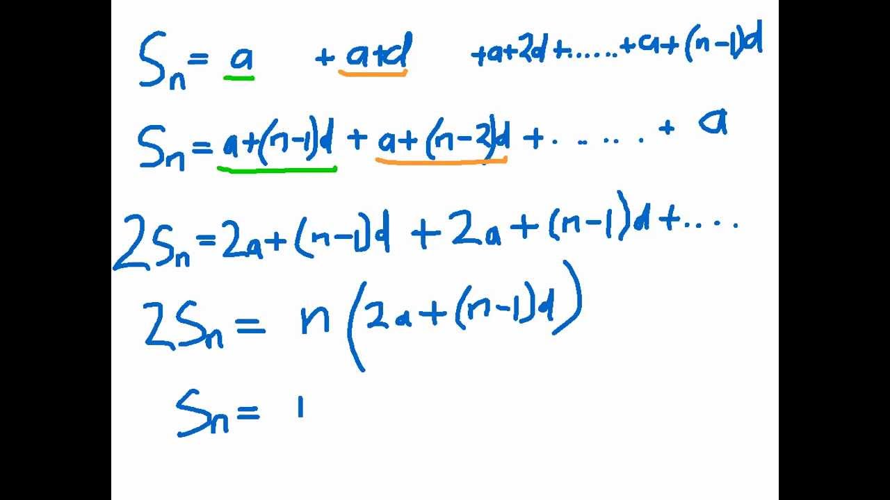 How to prove the sum of n terms of an arithmetic series