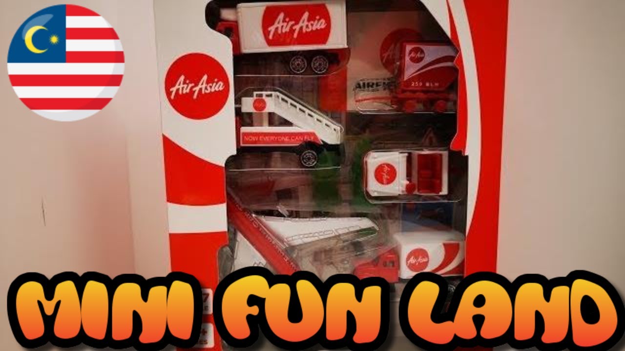✈️🛫🛬🇲🇾AirAsia Airport Playset Flugzeugmodell модель самолета modelo de avión (000640)