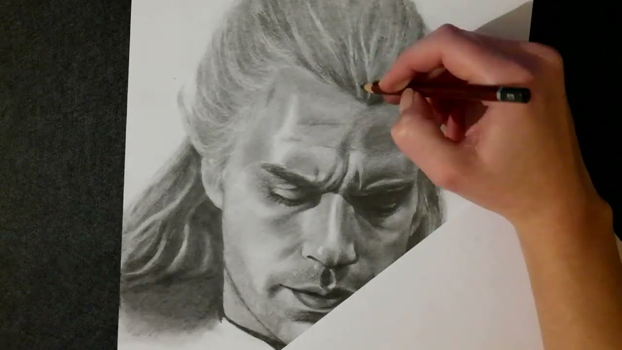Speed Drawing The Witcher - Geralt of Rivia (Henry Cavill)