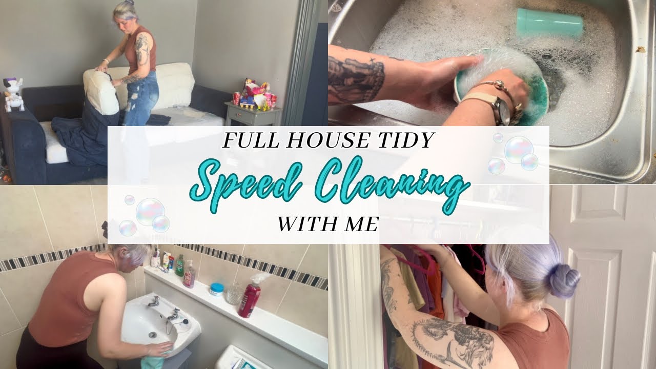 UK SAHM SPEED CLEAN | РЕАЛИСТИЧНАЯ УБОРКА ДОМА И СБРОС ЗА 12 МИН. | Талия Элизабет