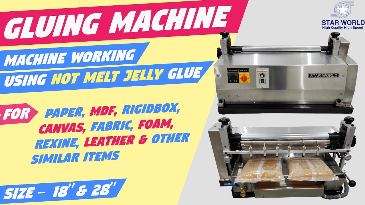 Gluing Machine | For Paper, MDF Board, Kappa, Rigid Box, Foam, Leather, Rexine, Canvas, Fabric Etc.