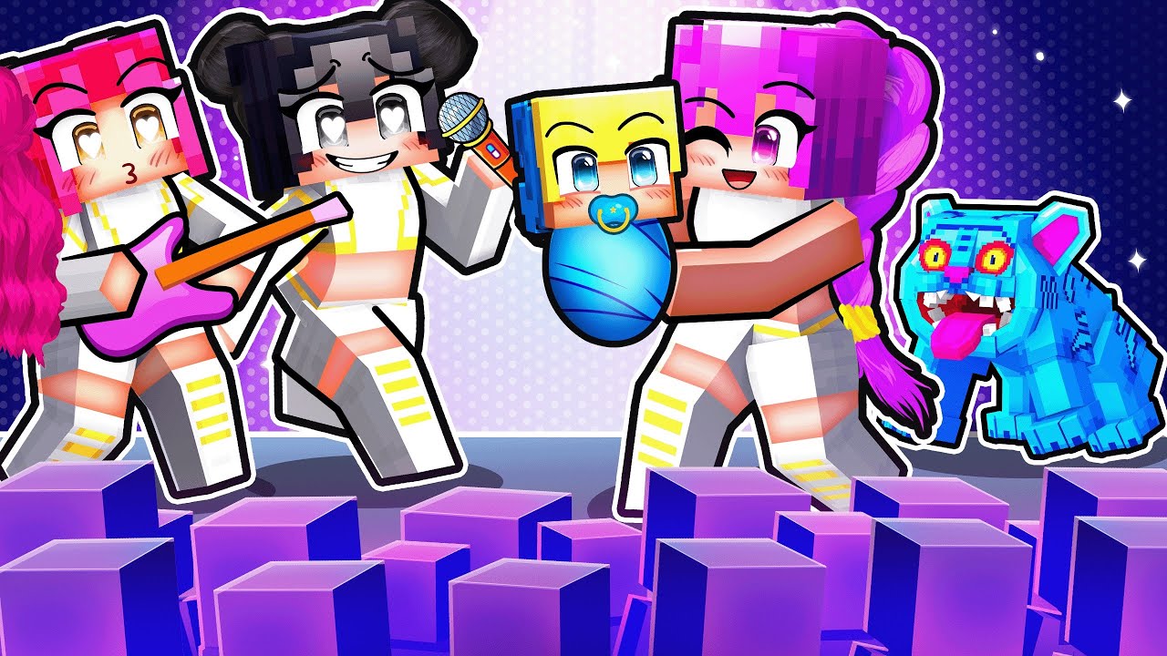 Baby Ukri wird von HUNTRIX der KPOP DEMON HUNTER adoptiert Traurige Geschichte in Minecraft!