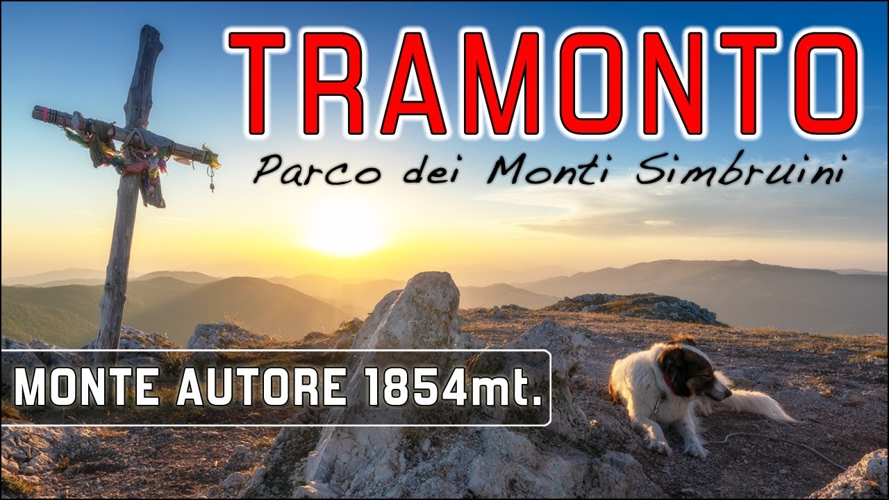 Tramonto infuocato sul Monte Autore e rientro in notturna - Monti Simbruini - Subiaco