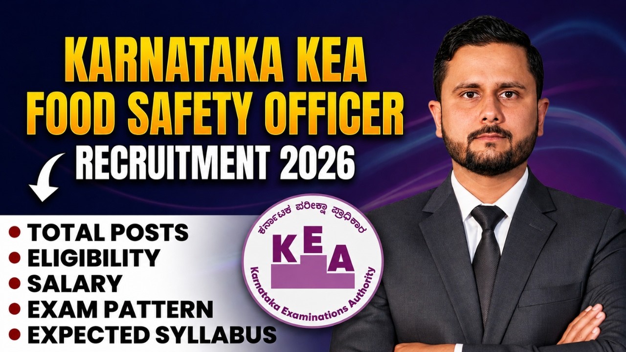 Karnataka KEA Food Safety Officer Recruitment 2026 | Eligibility, Salary, Exam Pattern & Syllabus