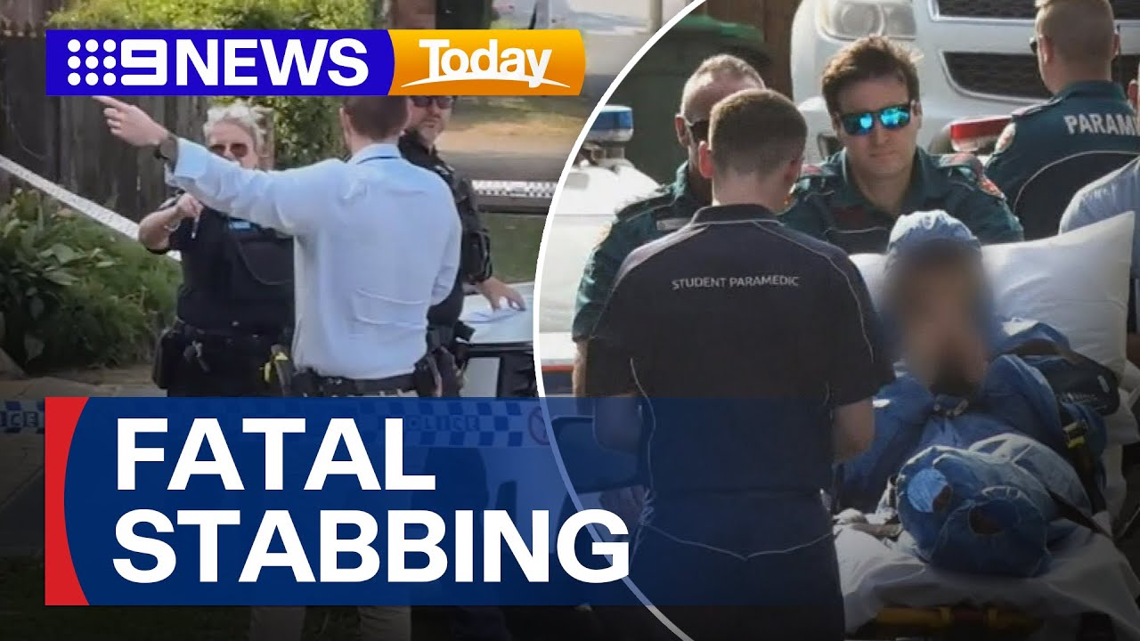 A man is in custody after daylight stabbing | 9 News Australia