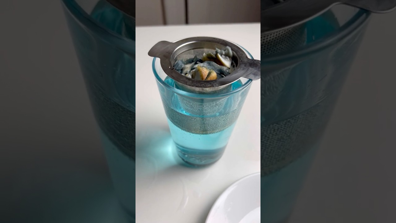 Dare to be different!! Mushroom blue juice drink.