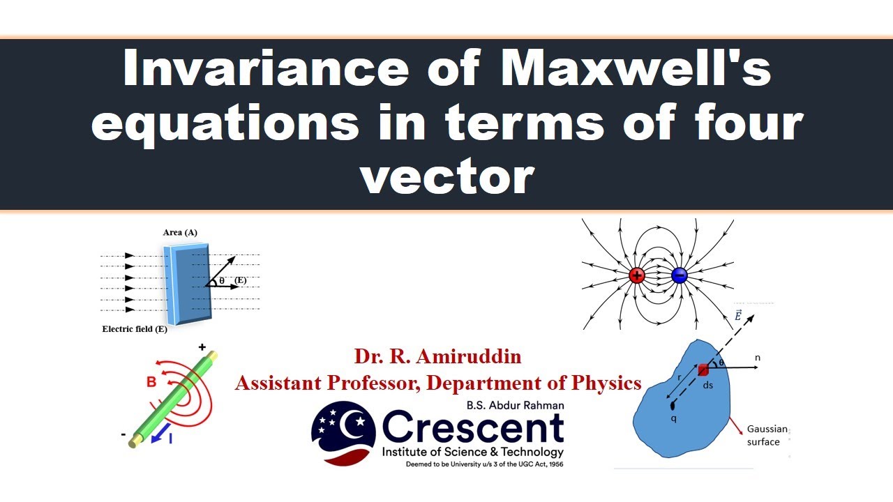 Invariance of Maxwell's equations in terms of four vector | R. Amiruddin | Basic-Physics4all