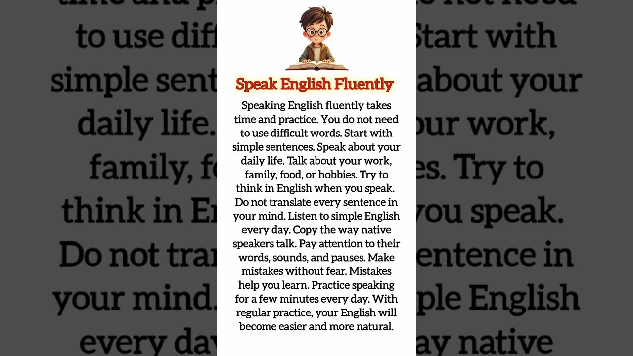 Speak English Fluently | Easy English Speaking Practice for Beginners