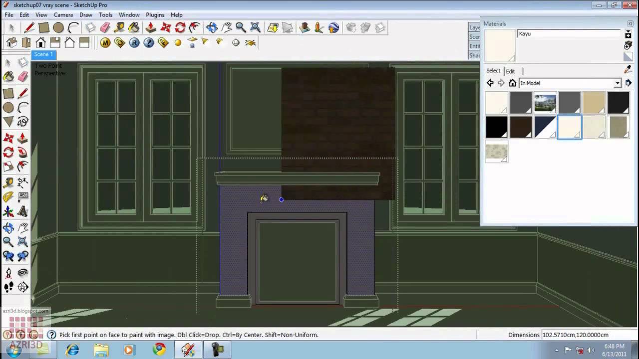 Google Sketchup Tutorial 08-Creating VRay Material (English)