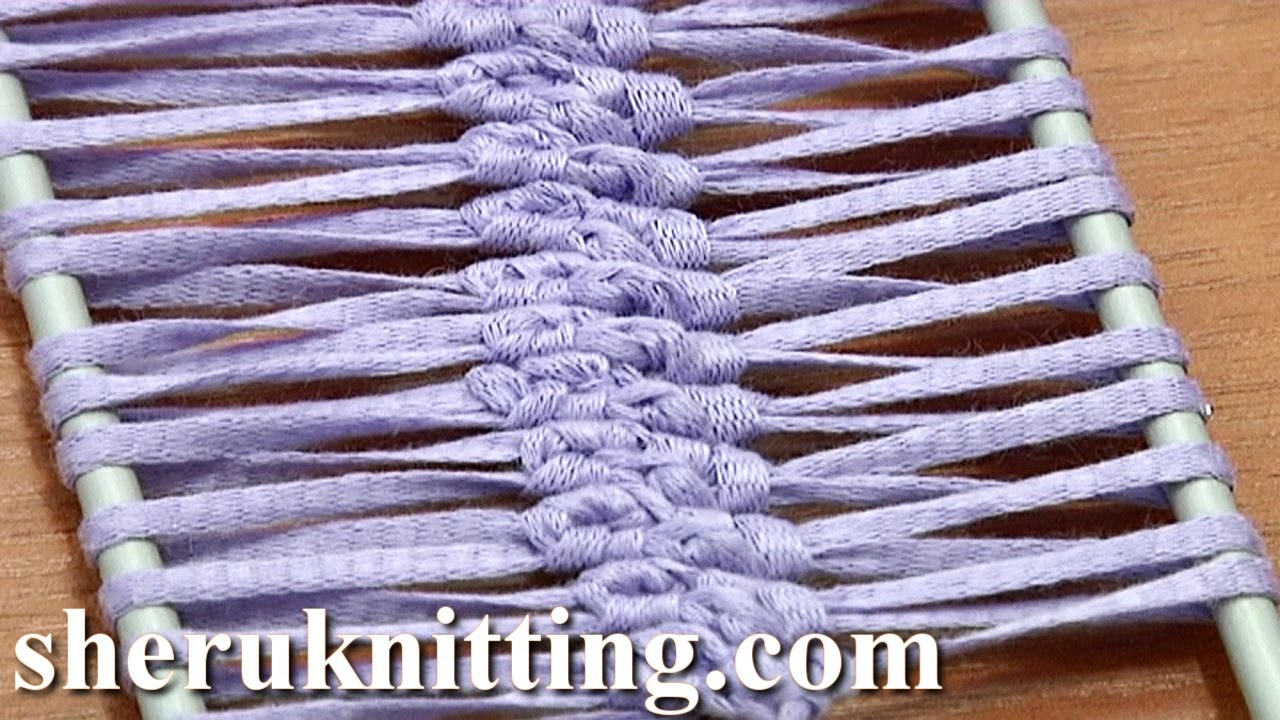 Crochet Hairpin Lace Braid Strip Tutorial 6 Two Single Crochet Stitches In Loop