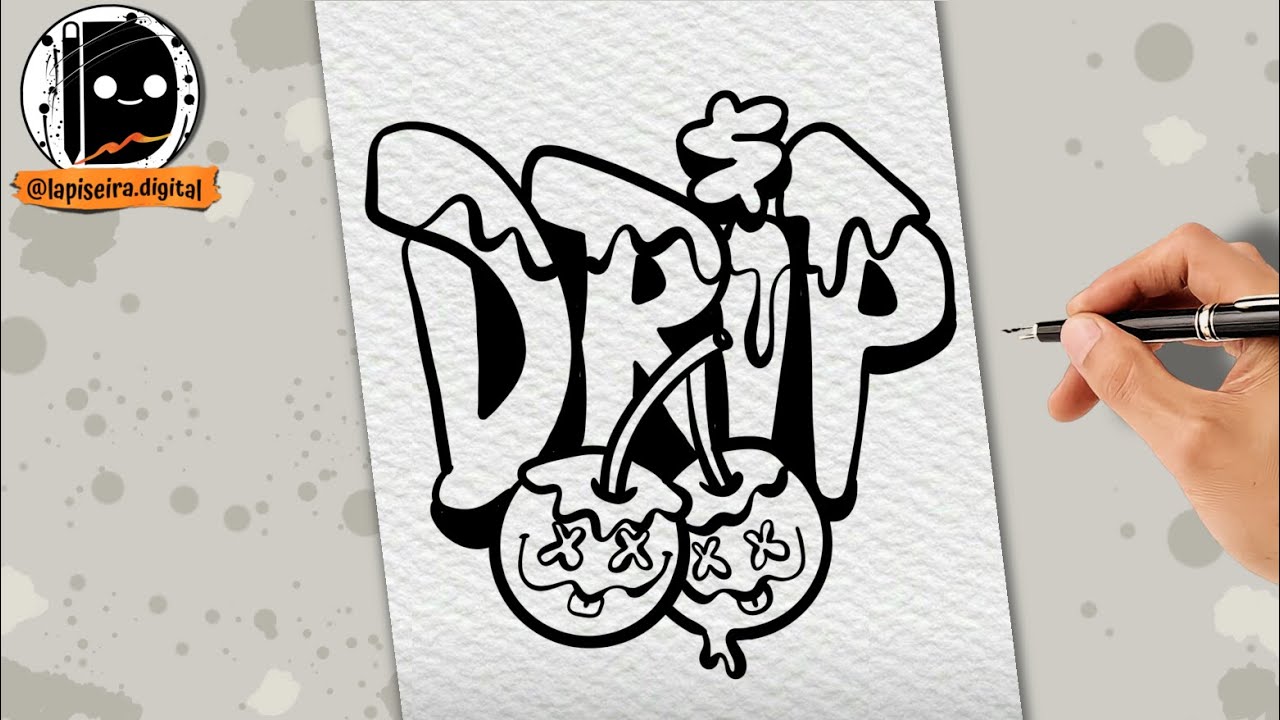 Como desenhar drip estilo grafit arte passo a passo
