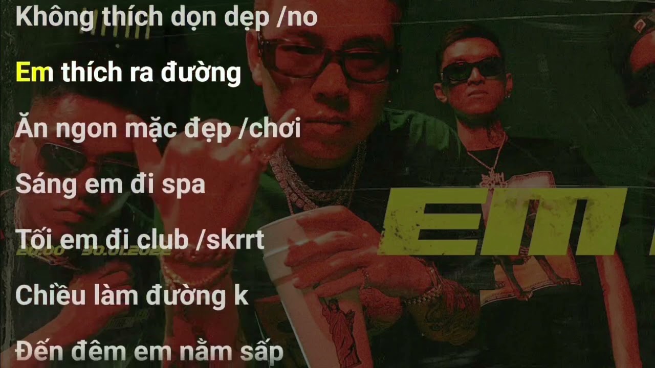 Karaoke Em Iu - Wxrdie, Andree Right Hand & B&igrave;nh Gold