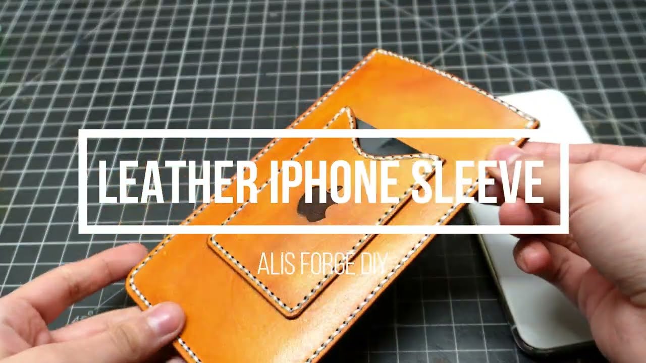 Making a leather IPHONE SLEEVE - WITH PATTERN