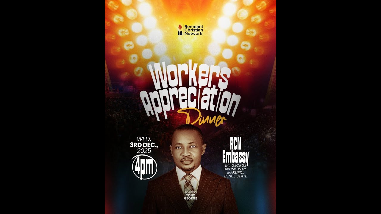 WORKERS APPRECIATION DINNER || REV. ANTHONY AUDU  || 3RD DECEMBER, 2025