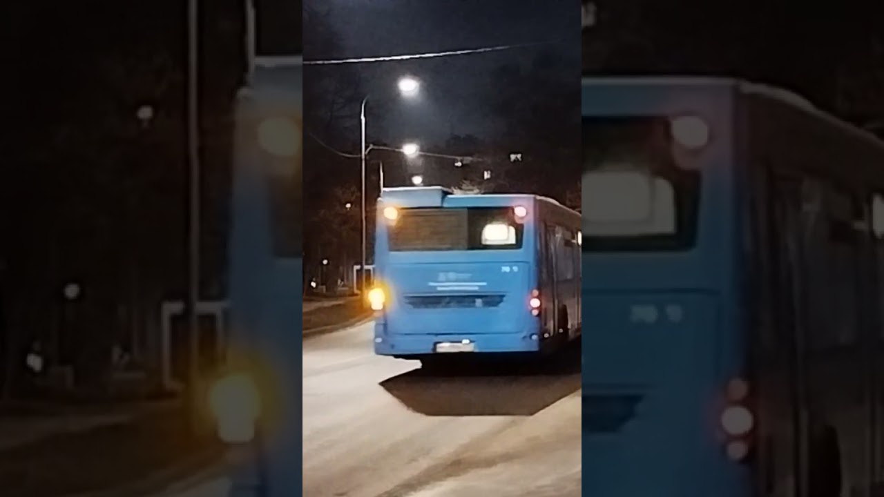 Отправление ЛиАЗа 5292.22-77 №032909 по маршруту 680 (Метро Бульвар Рокос-го-9 ул.Соколиной горы,12)