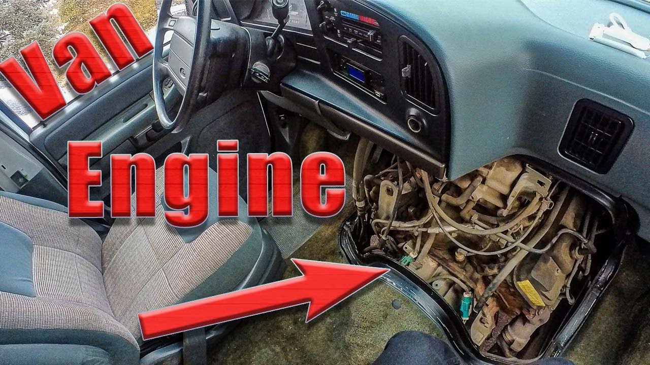 Как получить доступ к двигателю Ford E-150, E-250 и E-350 1996 года из фургона | Удаление собачье...