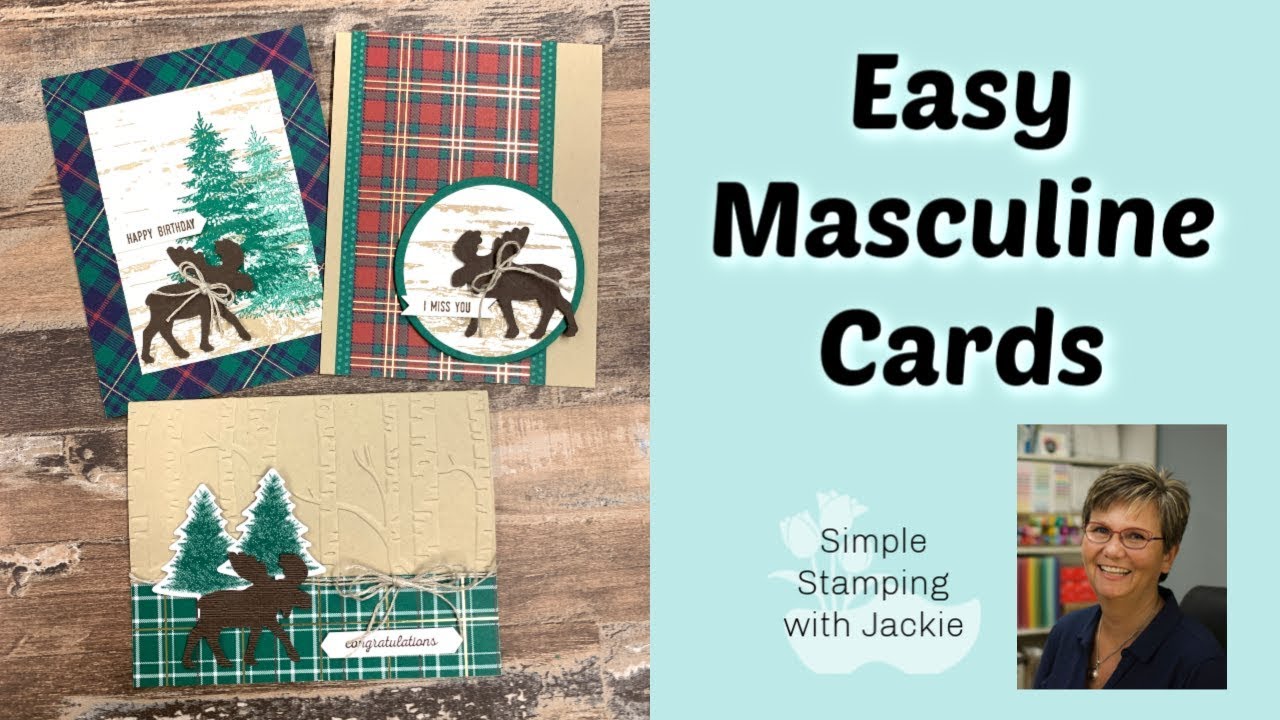 4 All Occasion Cards for Men Using 1 Awesome Stamp Set