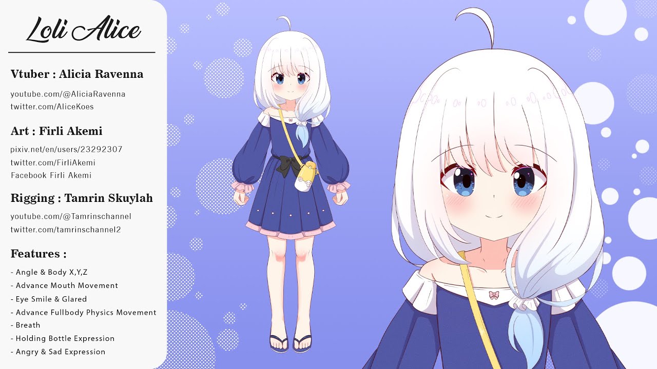 【Showcase】Loli Alice ✦ Alicia Ravenna 『 Live2D Model 』