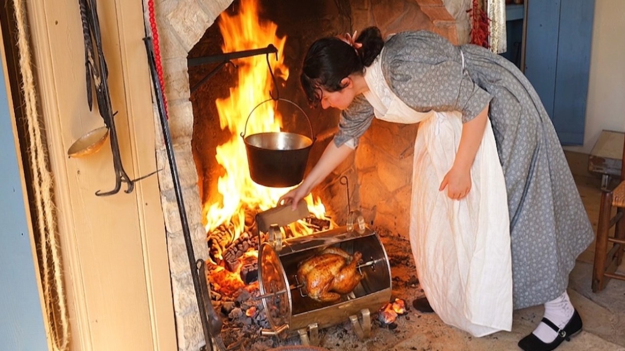 Easter Dinner 200 Years Ago |Cake, Roast Duck, 1825 Potato Salad| ASMR