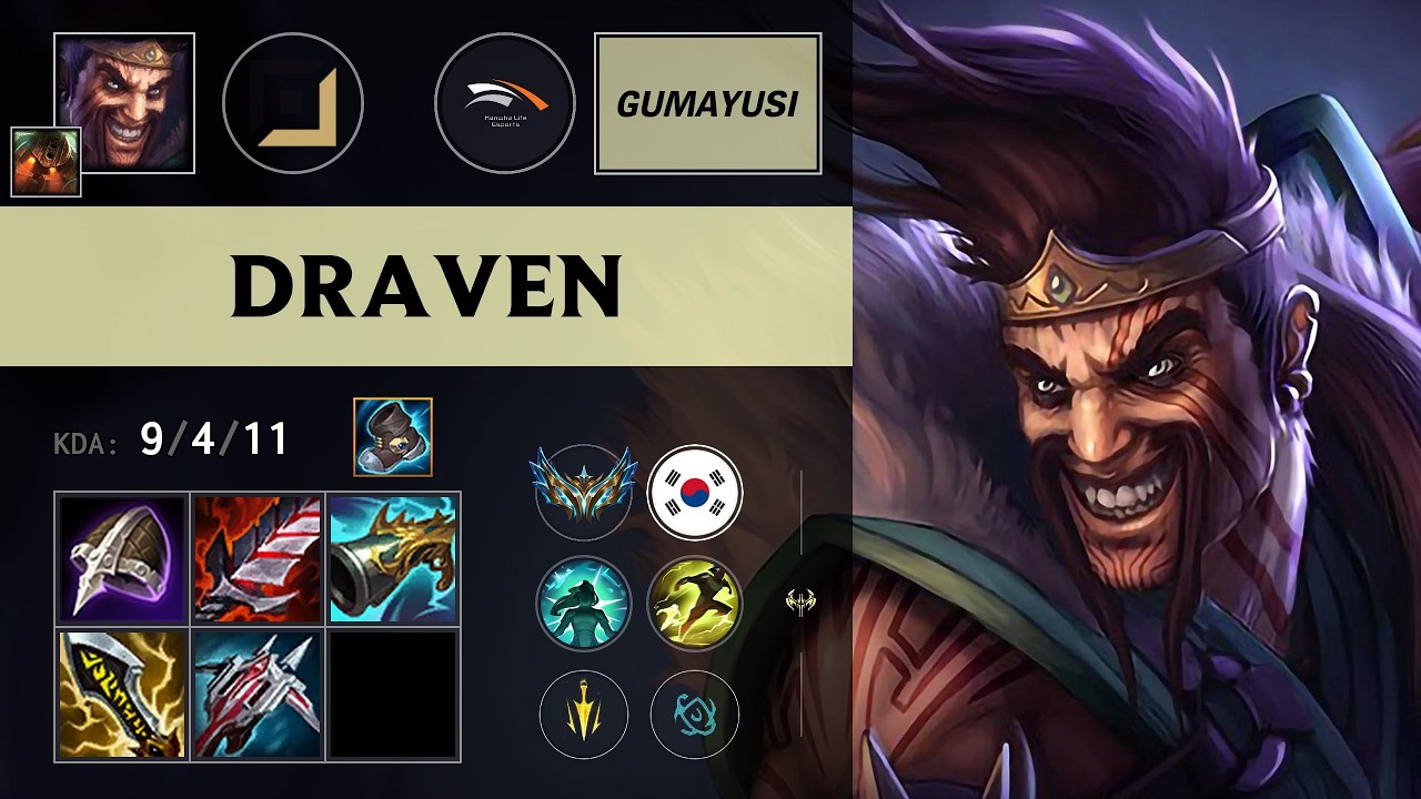 (HLE Gumayusi) Draven ADC vs Syndra - KR Challenger Patch 26.12