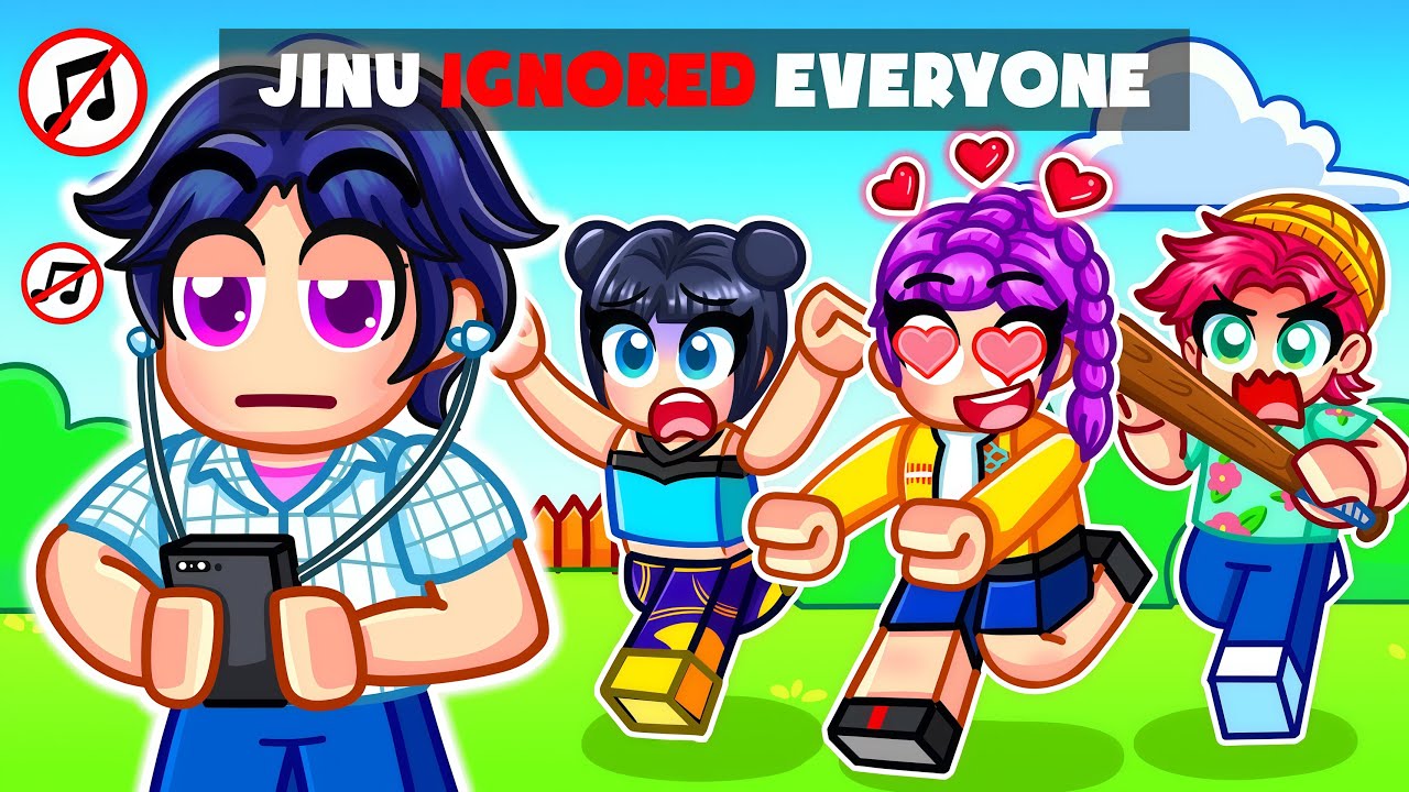 JINU IGNORES His ANNOYED FRIENDS for 24 Hours in Roblox | Kpop Demon Hunters