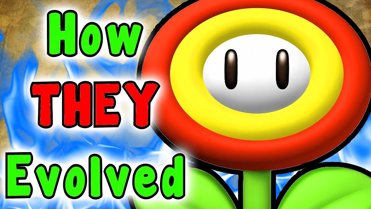 Super Mario -  Evolution Of The FIRE, ICE, CLOUD, BOOMERANG And GOLD Flower (Power Ups)