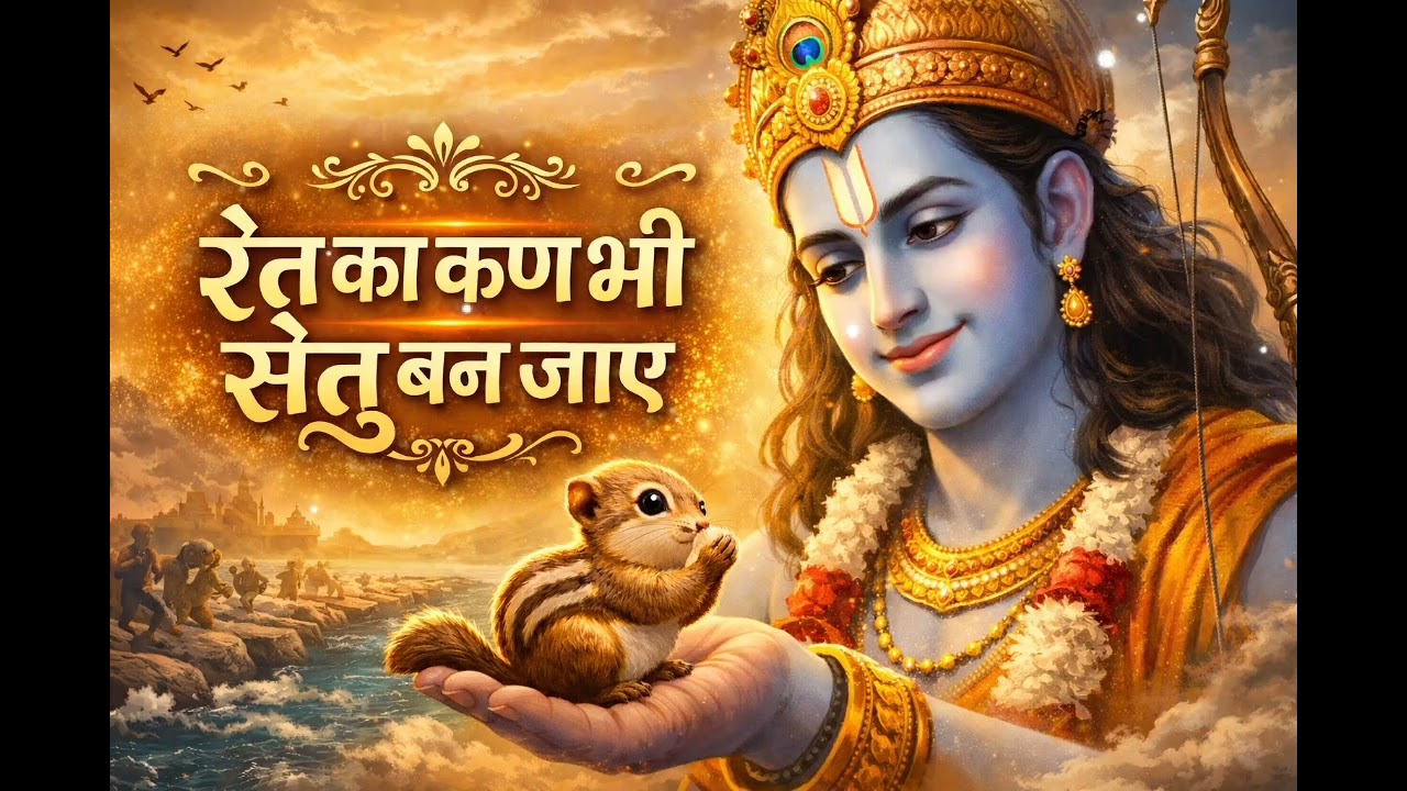 रेत का कण भी सेतु बन जाए - श्री राम भजन गिलहरी के साथ - Latest Ram Bhajan - Aadi Anant Bhakti Bhajan
