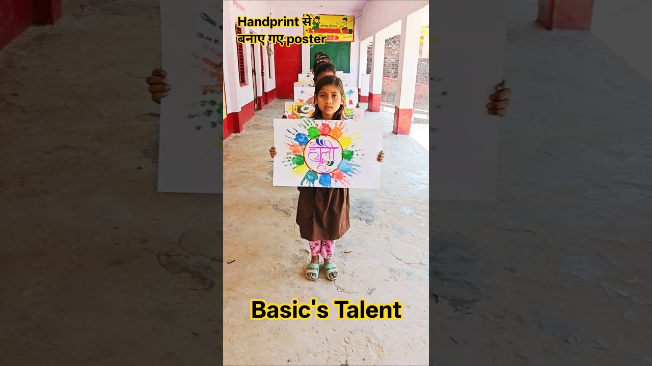 Holi hai 🫟 #amazing #activity #interesting #art #poster #craft #holi #school #basic #youtube #shorts