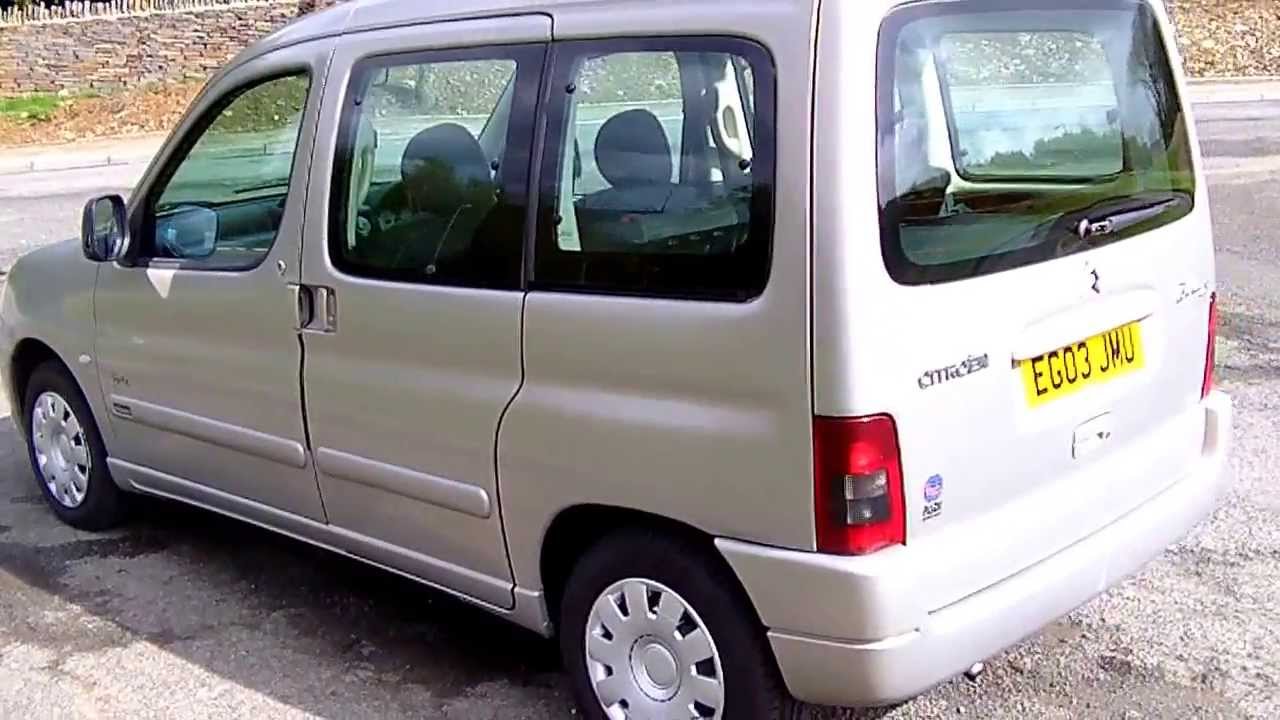 www.bennetscars.co.uk 2003 Berlingo Multispace 1.9 Diesel £2,995