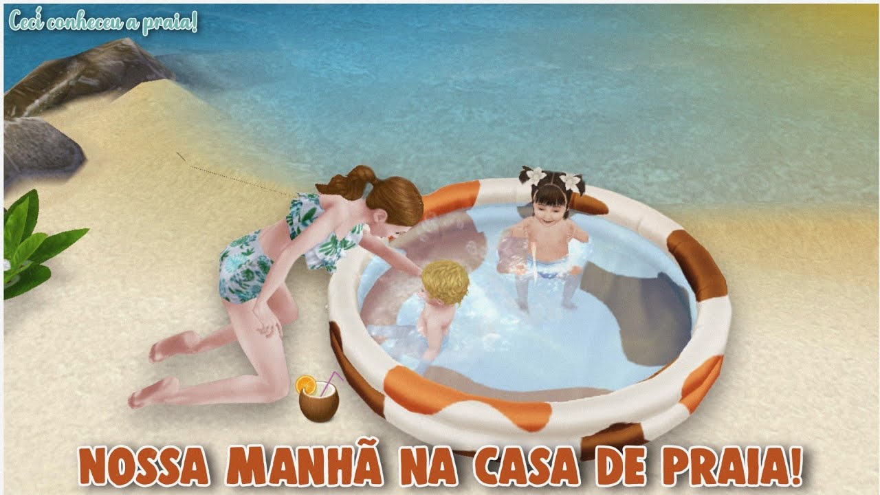 Nossa manhã na casa de praia - primeiro dia |🥥🌤| THE SIMS FREEPLAY