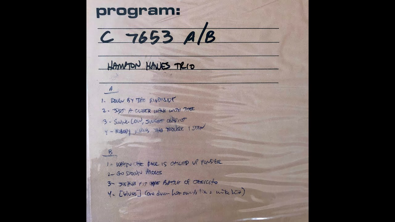 Hampton Hawes / Metal Acetate disc for C 7653 A