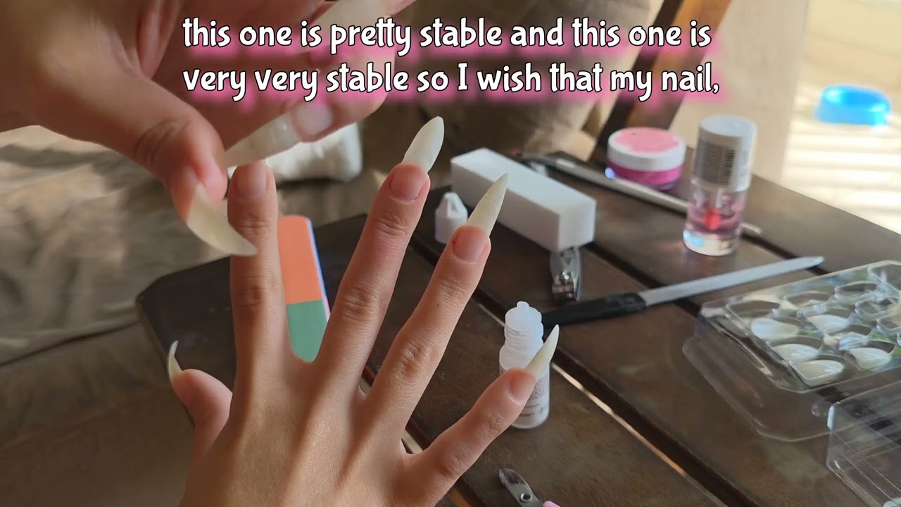 Another nail REPAIR, natural broken nail!!