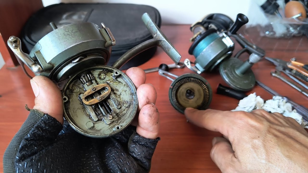 Molinete Super Paoli com problema! Manivela rodando pra trás, conserto, limpeza e lubrificação