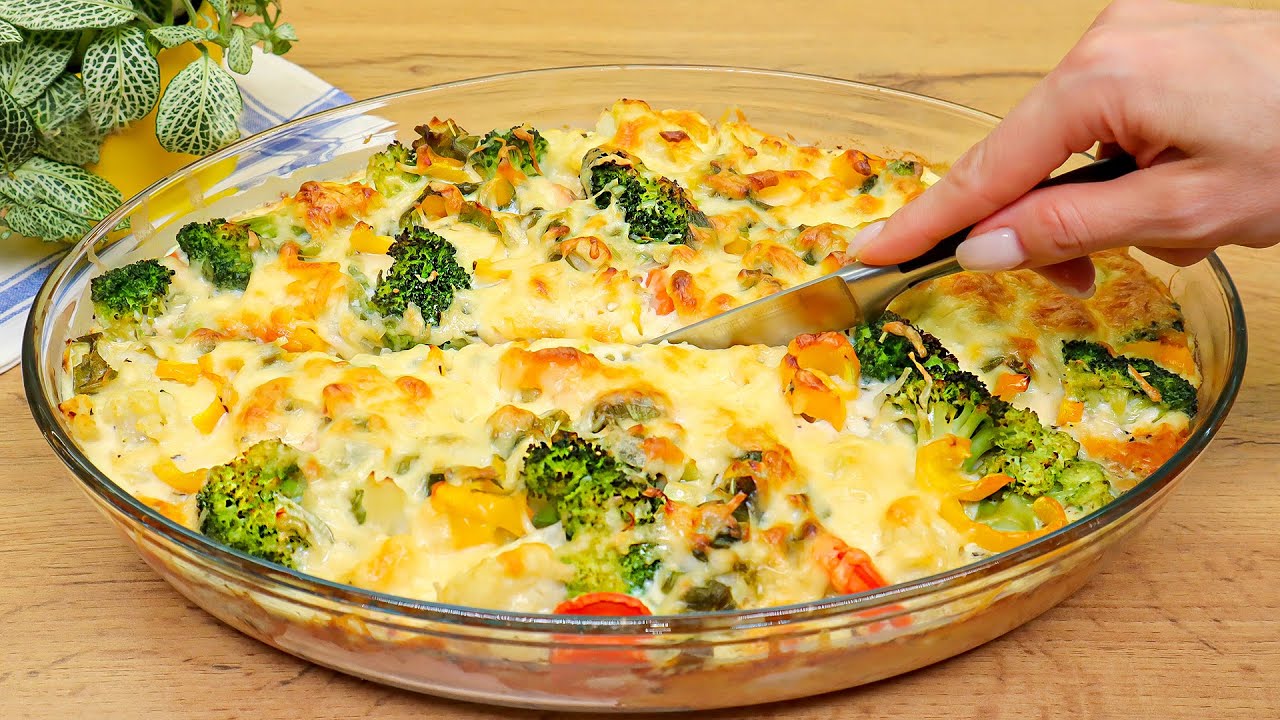 Ich schneide nur Gemüse! Ein einfaches Rezept für einen leckeren Gemüseauflauf! Schnelle Rezepte